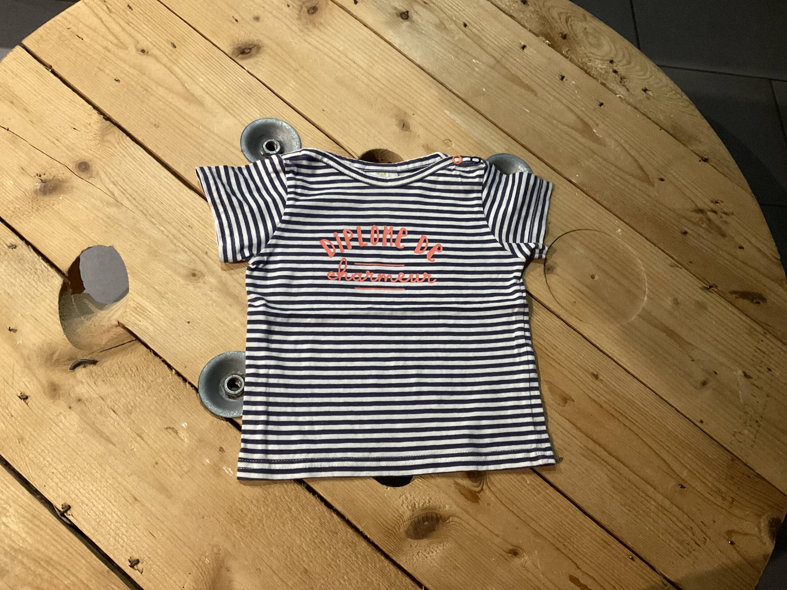 T-shirt diplômé de charmeur Tape à l'Œil 6-12 mois