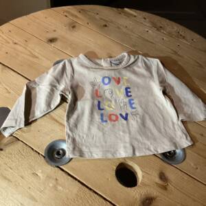 T-shirt manches longues Love Tape à l'Œil 6-12 mois