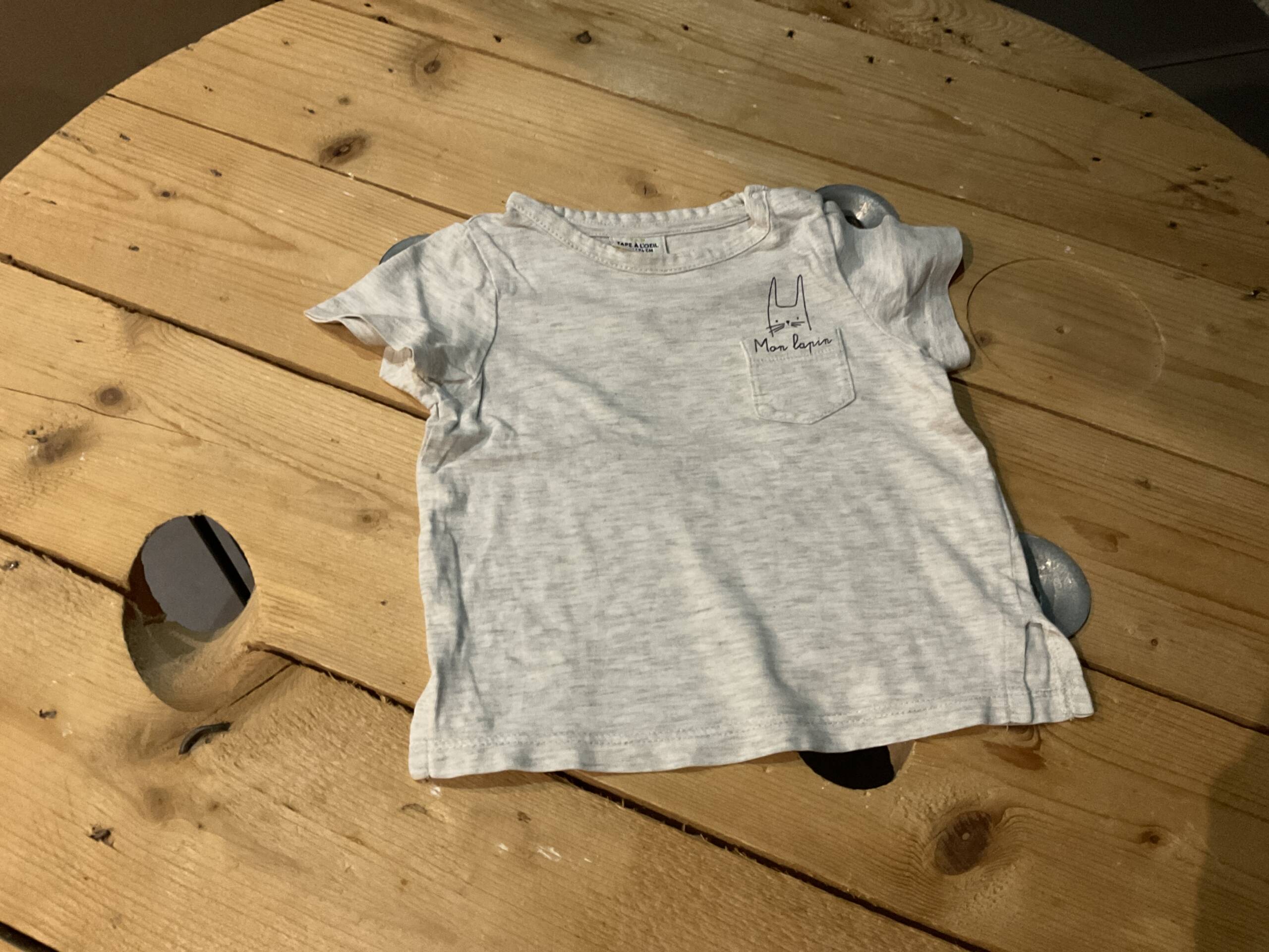 T-shirt mon lapin Tape à l'Œil 6-12 mois