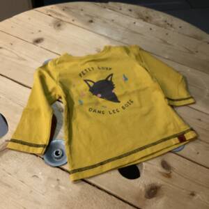 T-shirt manches longues loup Mots d’enfants 6-12 mois