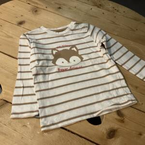 T-shirt manches longues rayé renard In extenso 6-12 mois