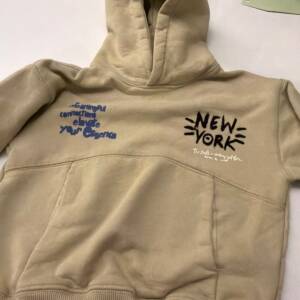 Sweat capuche - Zara - 6/7 ans - beige New york Zara 5-6 ans
