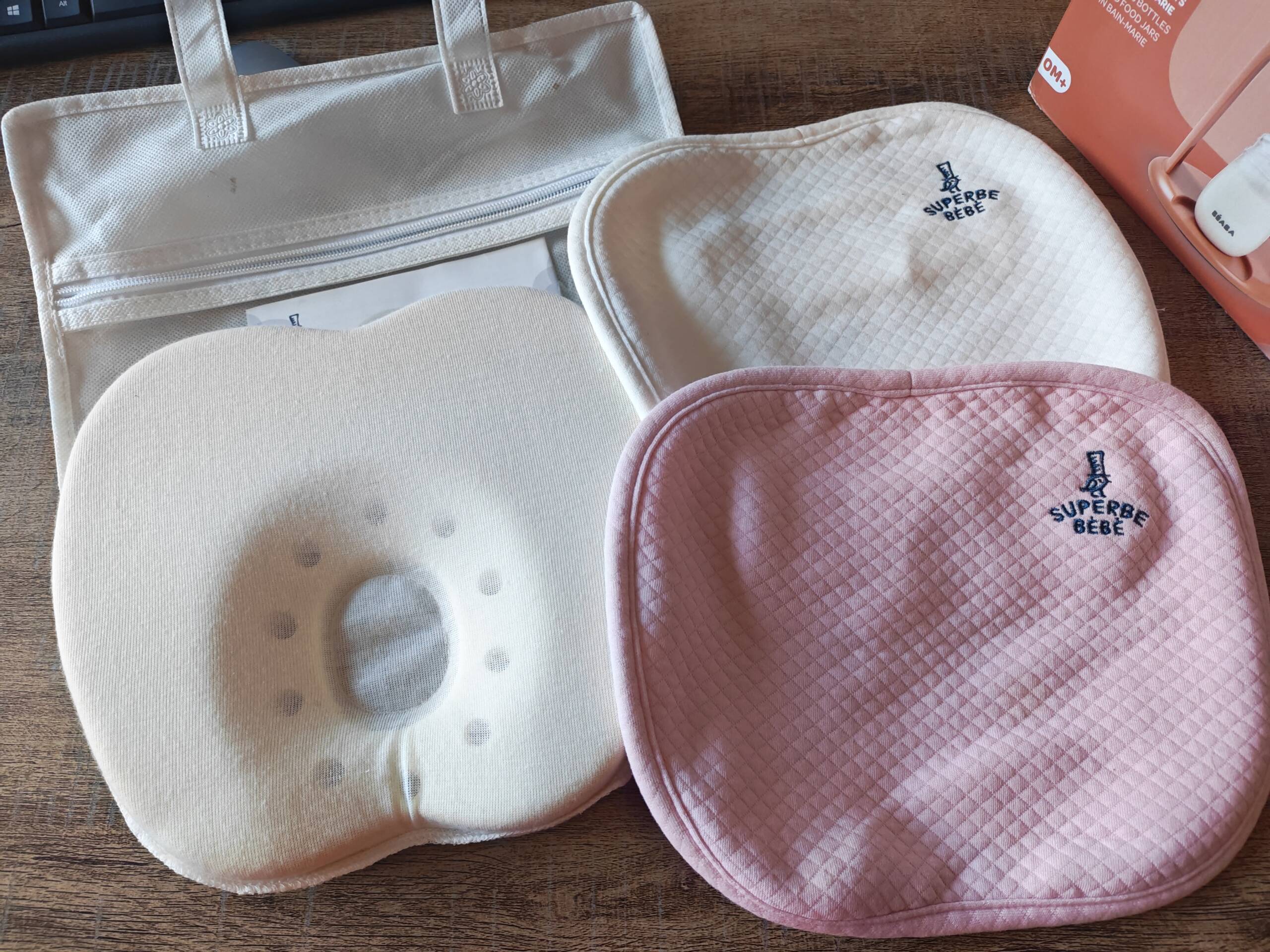 Oreiller coton mémoire forme 0/12m Superbe bébé Taille unique