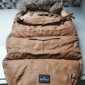 Sac pieds cuire brun Elodie détails